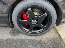 To fix wheel problems, had all the wheels powdercoated matte black and replaced original silver wheel caps with black ones. Done by WheelsOnSite in Sterling VA