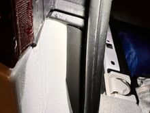 After:  notice how there’s now a strip of rubber below and to the right of the twilight. This strip covers a small gap in the body panel. I think this rubber strip prevents water from going places it shouldn’t. 