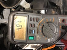 Does this multimeter read 4.87 amps?


Dealer says this is 4.87 milliamps?


Anything wrong with using analog multimeter to test parasitic draw?


The digital meter is waking up car!!
