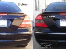 Before and After of the LED Taillights
