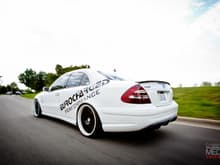 Rolling shot of the Eurocharged E55 AMG