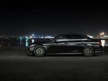 c63 black side night