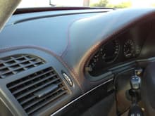leather dash with merlot stitching from Germany