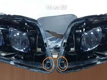 S class headlight with highlighted air breathers. 