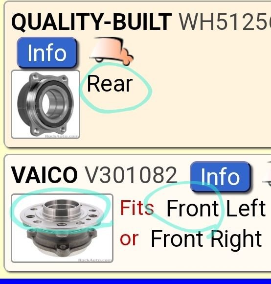 Rear bearing has no frange.