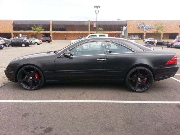 Here is my 2002 CL500 with the strutmaster kit. Sits higher in the rear. Hopefully it will settle a bit. Those are 22" rims, by the way. I did the conversion myself 5 days ago.