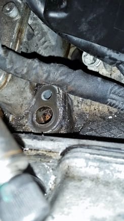 The managed to get out the broken end of the original valve by threading it.  They also installed the new serpentine belt.