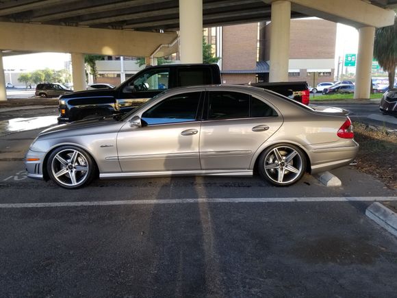 Your white car looks nice on black wheels. So I guess 1/2 inch difference on mine is not that bad. 