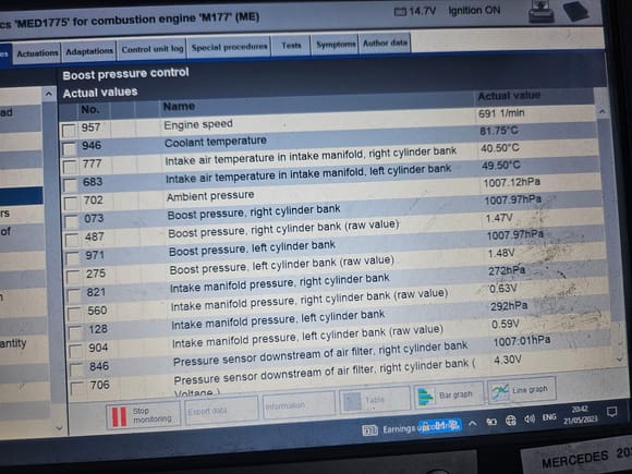 Xentry reading. 