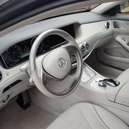 Shot of my 2017 S550 with the Crystal Gray/Seashell Gray interior and metallized wood dash and wheel. I've had the car for 1-1/2 years now and the seats are still good. I've tried lots of leather cleaners & conditioners on other cars and my current favorite is Leatherique Pristine Clean and Leatherique Rejuvenator. I'm interested in trying the Gyeon and Gt