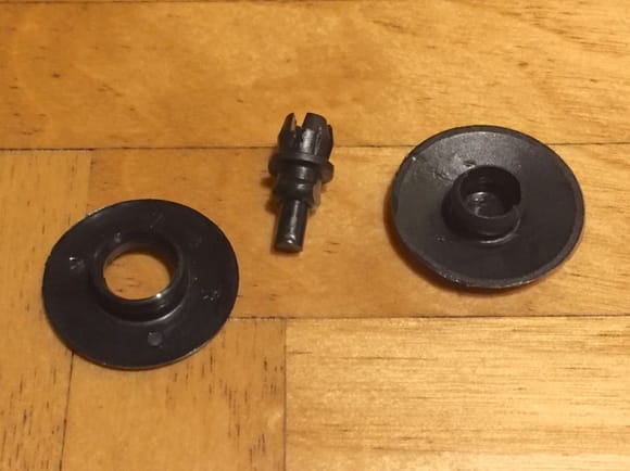 An original push pin that survived removal.