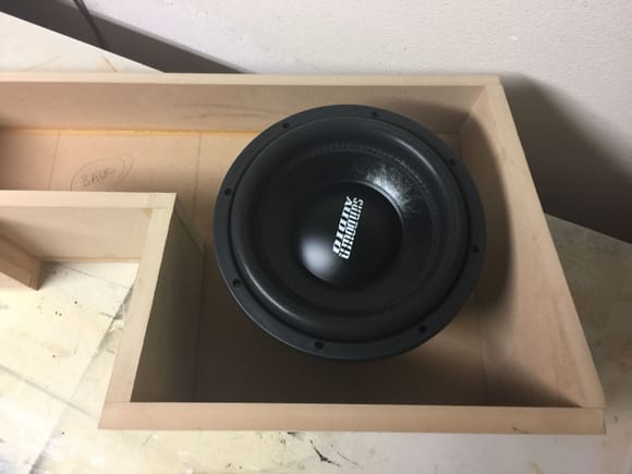 Sundown Audio sub was custom built for the R231 rear deck and port/volume tuned to the specific driver.