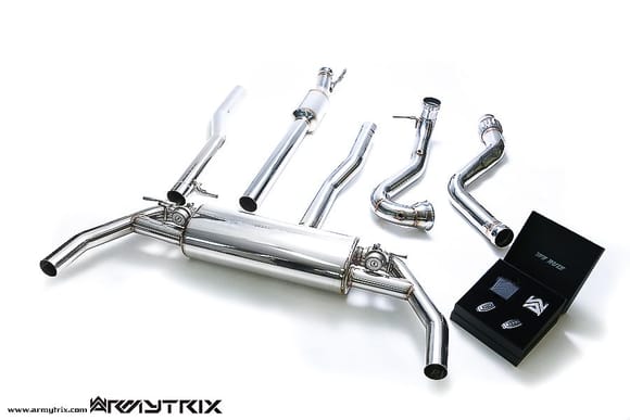Mercedes-Benz A45/CLA45 AMG Armytrix High-flow decatted down pipe, Front pipe, Mid pipe, Link pipe, Valvetronic muffler, Wireless remote control kits