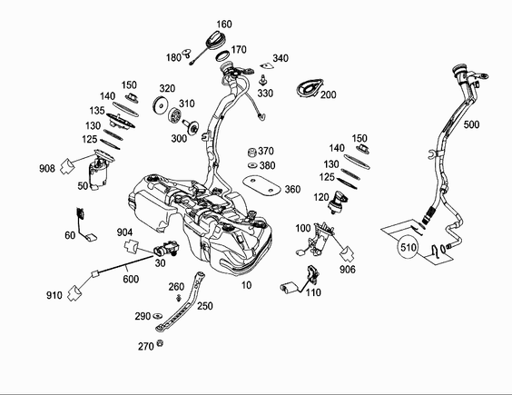 See items 600, 908, 910. The only "wiring harness" is 600.