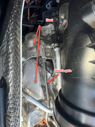 Right side of engine