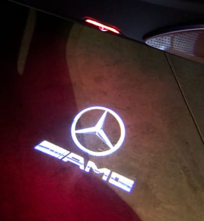 Bright AMG logo projection