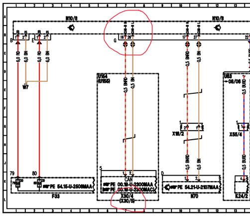 Rear SAM connector G pin 16 and pin26