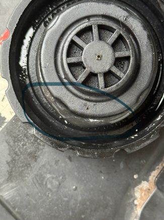 You can see the o-ring seal is loose