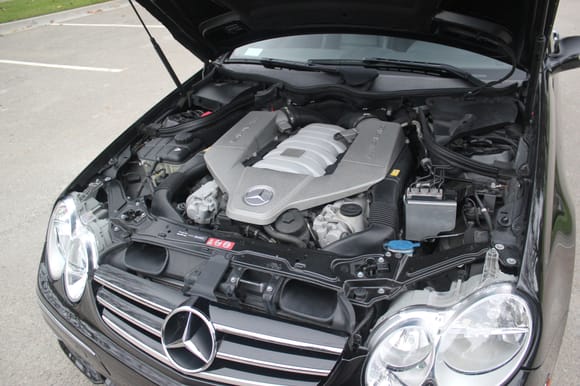 The CLK63 is powered by a hand built AMG 6.2 liter engine with 475hp and 465 lb-ft of torque.  0-60 in the low to mid 4 second range.