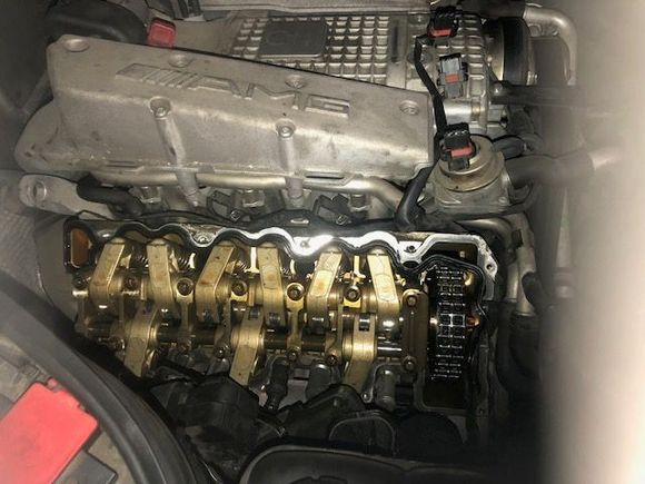 Passenger side valve cover removal