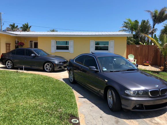 The newer car (background). As you can see I brought my wife over to the dark side. 
But I'll be back.