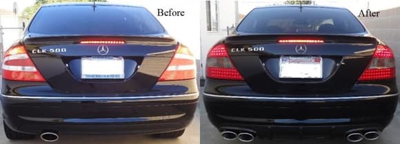 Before and After of the LED Taillights