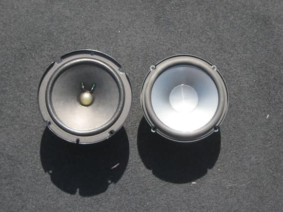 Bose 6.5&quot; woofer (crap) left, Infiniti replacement (better) right