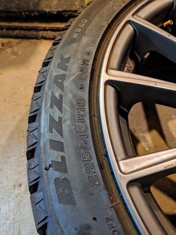 Wheels and Tires/Axles - Four Blizzak Snow Tires with SPORT EDITION 18" Rims - Fit Crossfire and Compatible MB - Used - 2005 Chrysler Crossfire - Stamford, CT 06906, United States