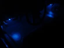 Sandy's interior blue LEDs