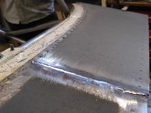 Putting that Downdraft filter case to use! The little stitch welds were only used to save wire and time - they also match the seam welds that morgan tacked all around the car.