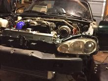 Got about 70 percent of underhood stuff done. Finishing trans mount soon then car will be shipped off to have my driveshaft made