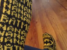 Batman nordic slippers knitted by the missus for xmas