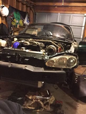 Got about 70 percent of underhood stuff done. Finishing trans mount soon then car will be shipped off to have my driveshaft made