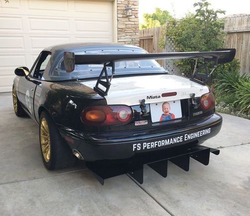 NA Miata racing diffuser with 6" flat bottom