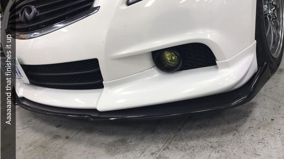 Successful Automotive Carbon Fiber Lip and yellow fog light vinyl.