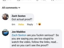 These are the rx7 community members responses... once again showing the lacking morals of the community and why its full of illiterate, uneducated and immoral zealots. 