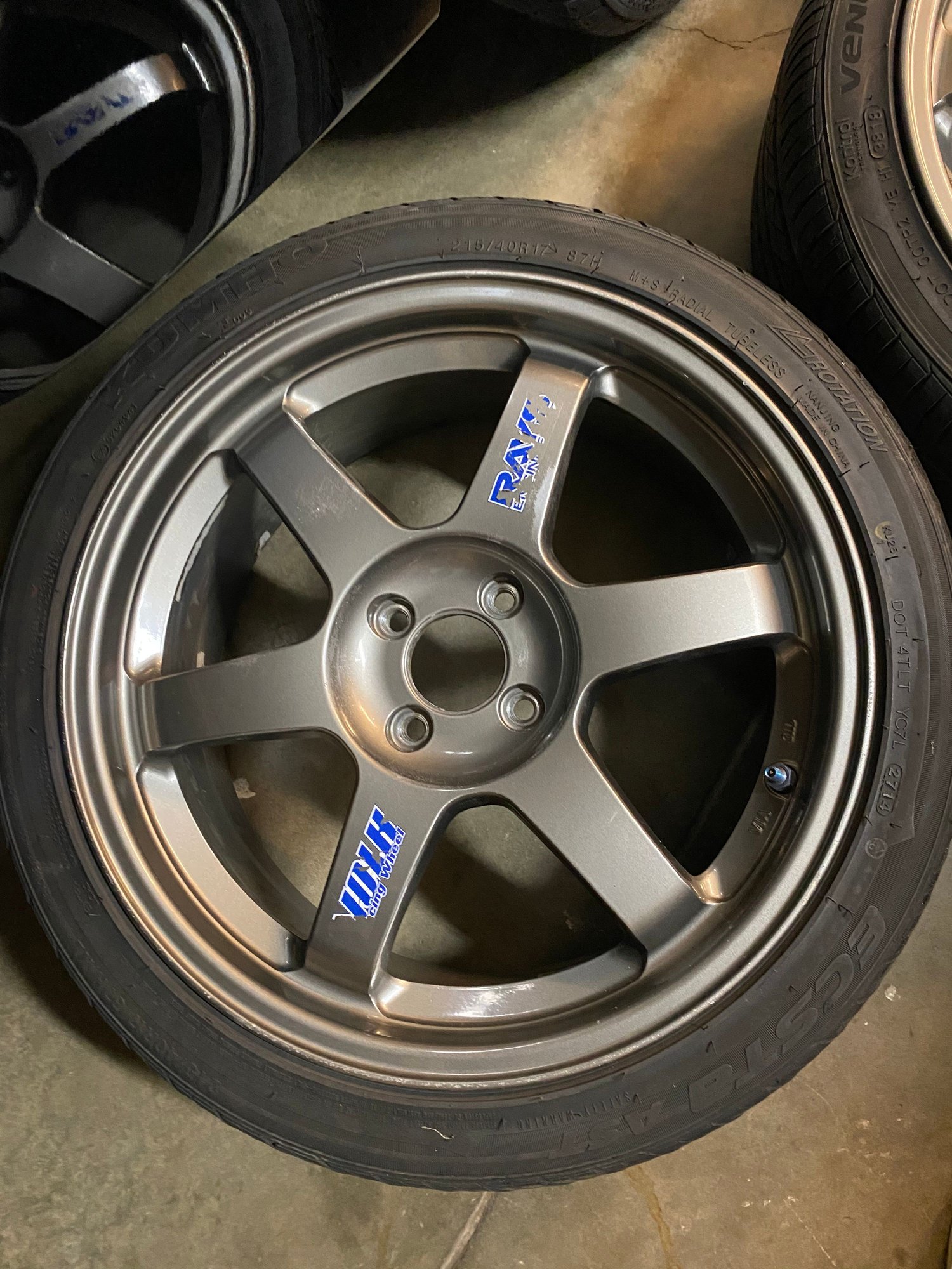 Wheels and Tires/Axles - 17x7.5 plus 40 te37 og with tires 4x100 - Used - 0  All Models - South San Francisco, CA 94080, United States