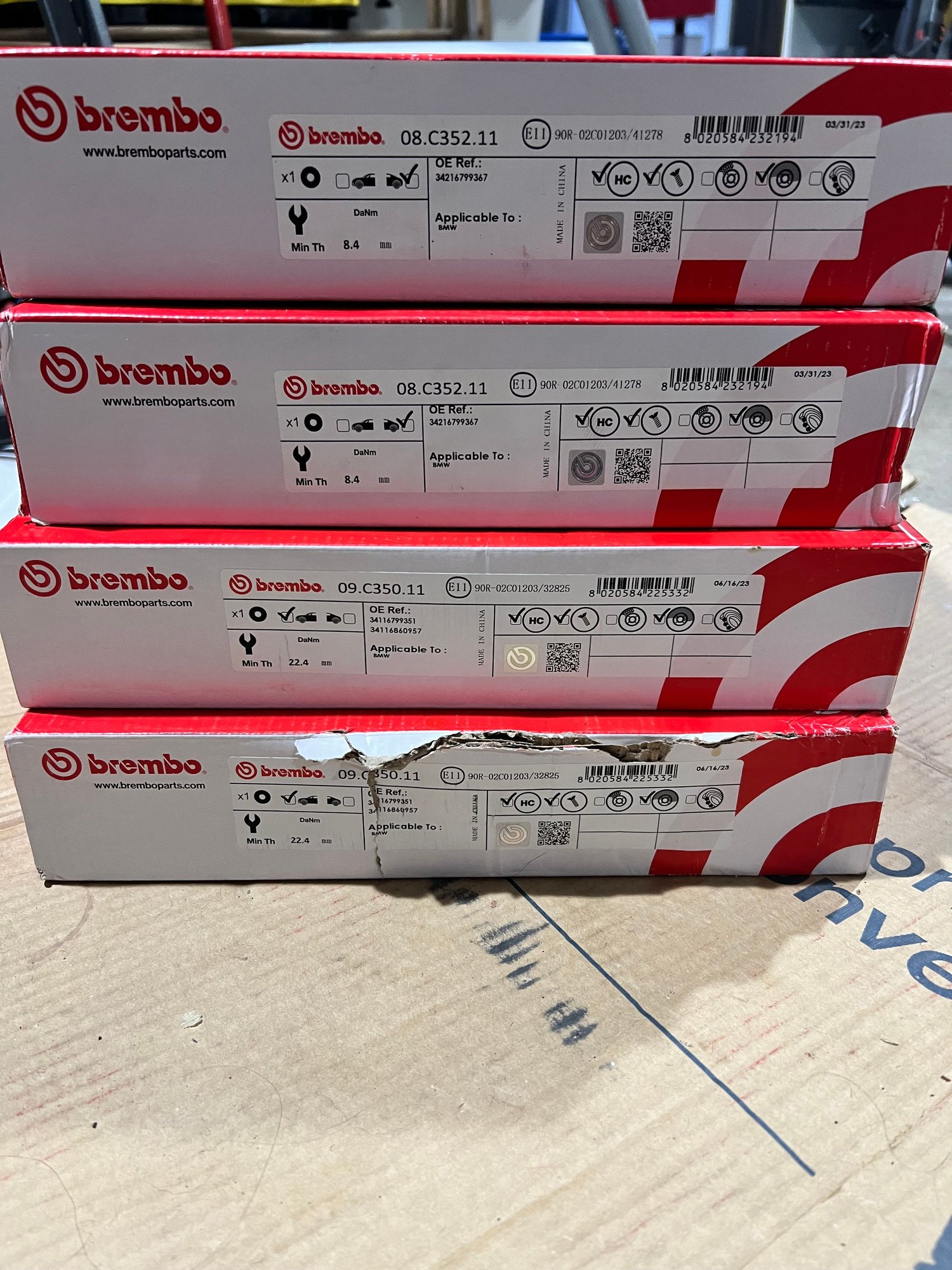 Brakes - F54 Clubman S Brembo Rotor Set (4x). NIB - New - 2017 Mini F54: Mini Clubman - Duluth, MN 55811, United States