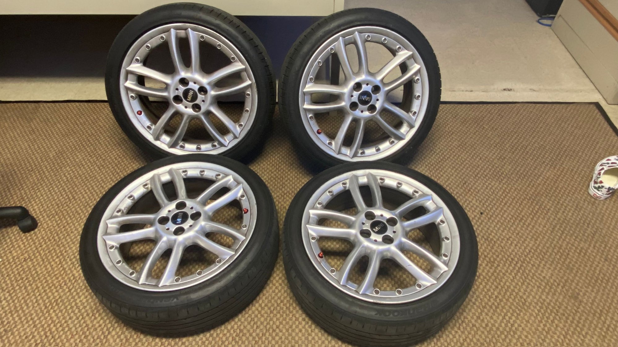 Wheels and Tires/Axles - Set of 4 OEM R109's  18x7 (wheels and tires) - Used - All Years Mini All Models - Jacksonville, NC 28546, United States