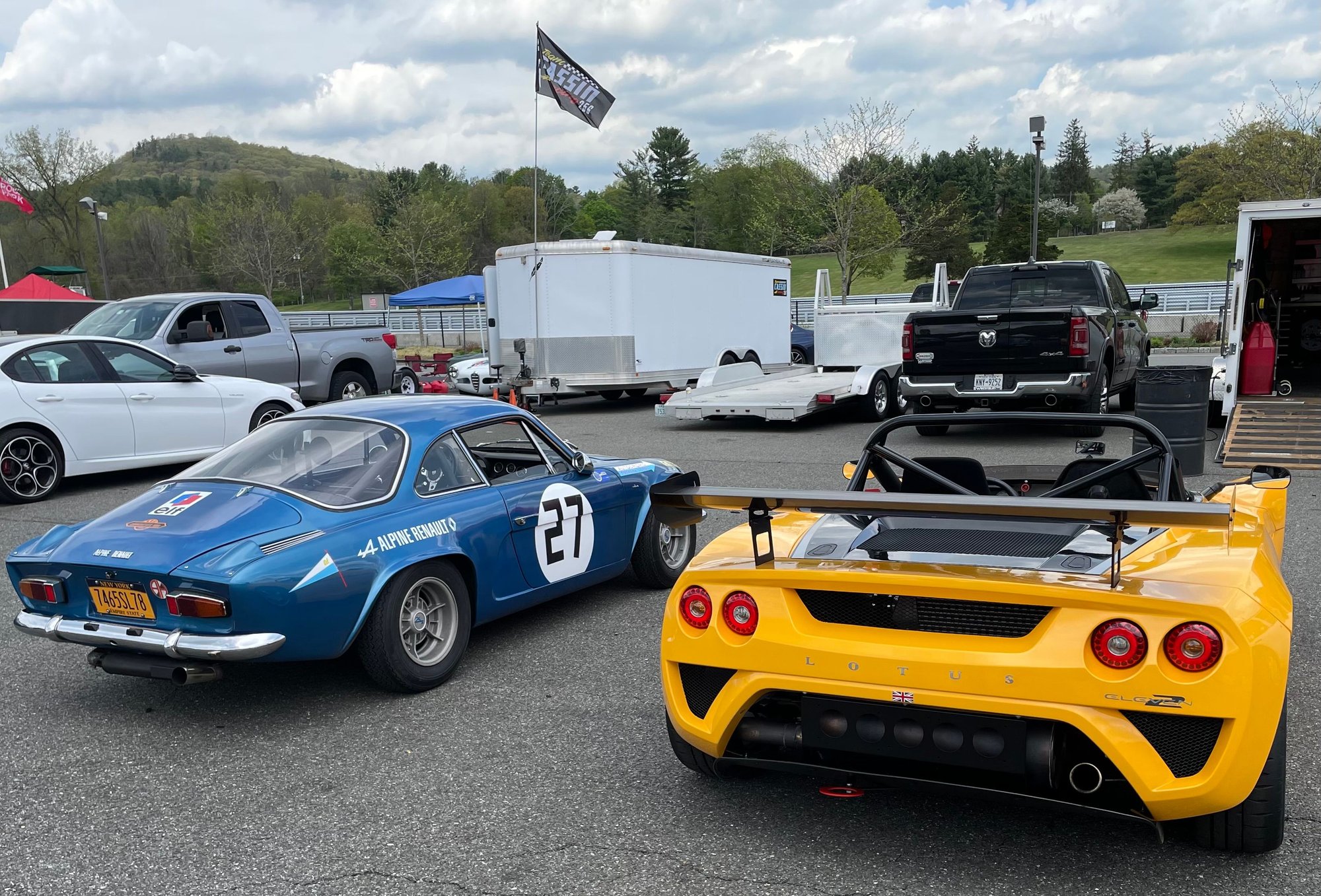 When a small car (yellow Lotus) is made to look large by an even smaller car�