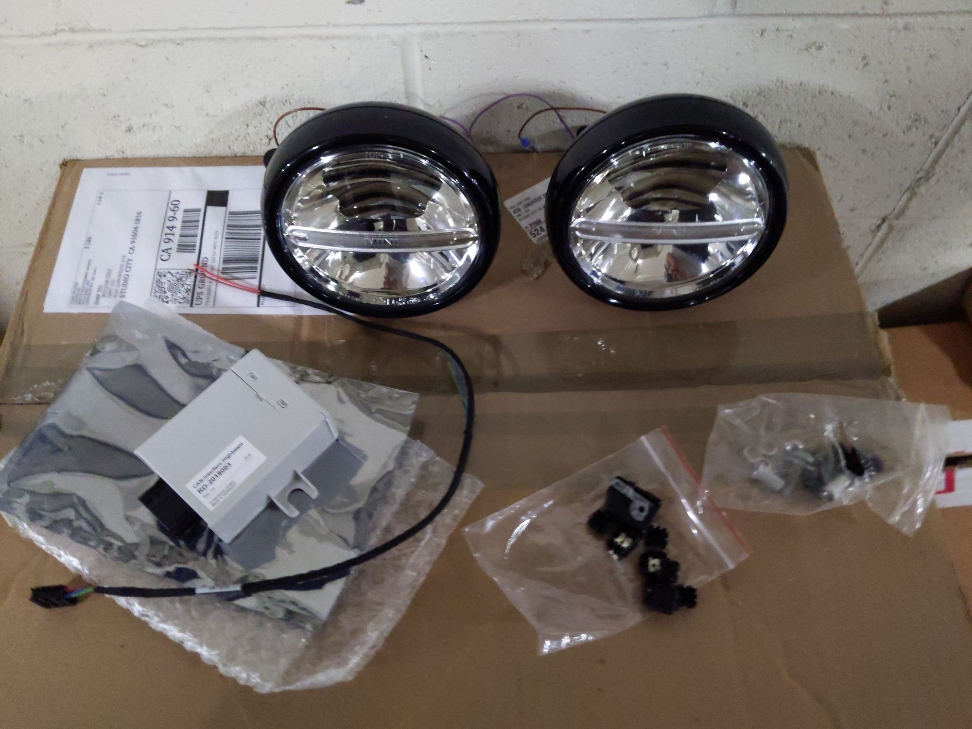 FS Mini Driving Lights, Black, LEDs North American Motoring