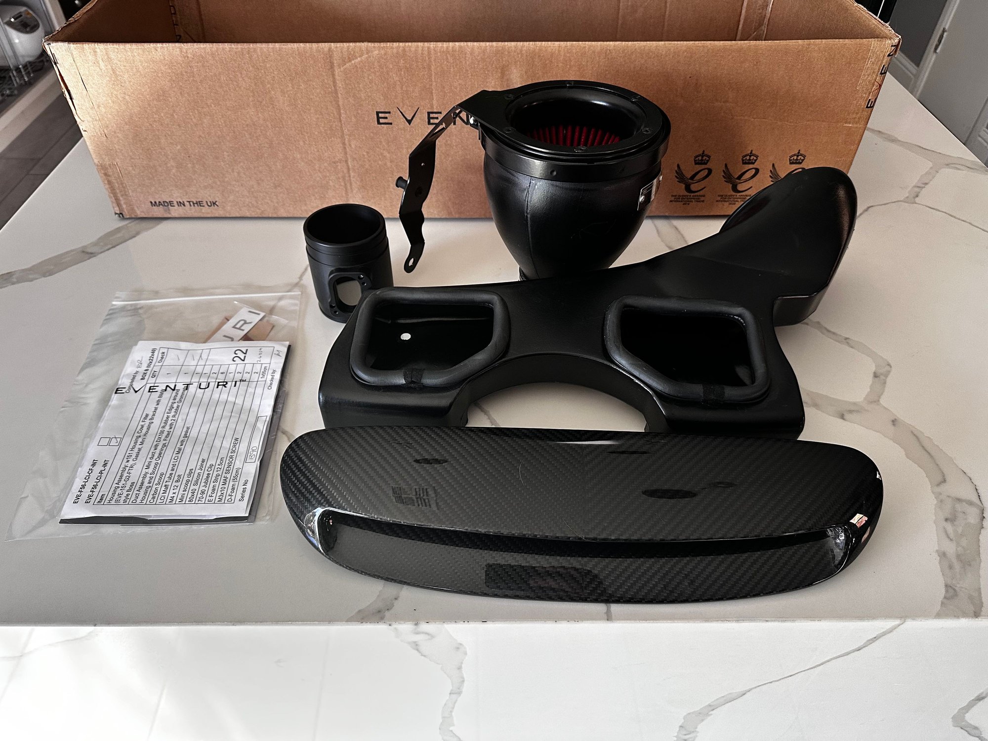 Engine - Intake/Fuel - Eventuri Intake - plastic model, 2019 pre LCI - Used - 2014 to 2019 Mini F56: Mini Hatch/Hardtop - Sacramento, CA 95820, United States