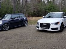 The stable 2019: 2013 R56 S, 2015 Audi A6 TDI Prestige. Not pictured: 2005 R50, 1975 914-2.0