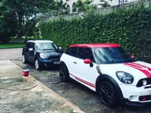 my R60 & brother's Paceman