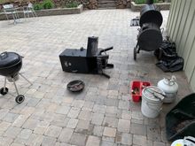 this is one of countless maintenance work - fixing the problematic propane smoker that has a tendency of backfiring and take out the rubber gas hose
