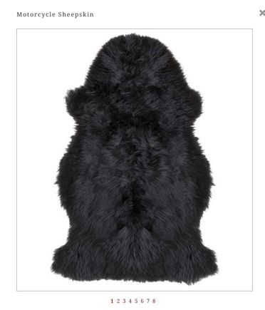 Motorcycle seat sheep skin