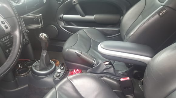 New shift knob and arm rest.