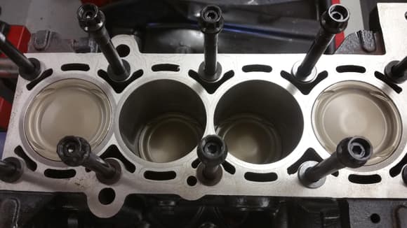 piston rings from Mahle Motorsports with anodized top ring for the boost this monster will see
