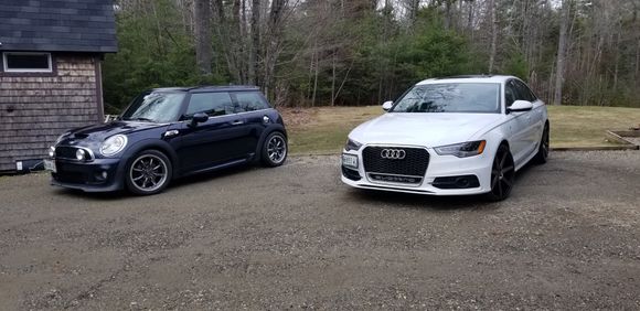 The stable 2019: 2013 R56 S, 2015 Audi A6 TDI Prestige. Not pictured: 2005 R50, 1975 914-2.0