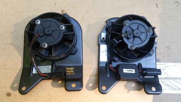 I've had a brand new PSP fan sitting in a new parts box for almost 10 years.
Besides being 15 y/o - Nothing wrong with my old one but I figured I might as well replace it w/new.
Left: Original PSP fan > Right: New SPAL